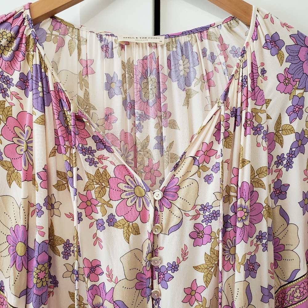 SPELL Buttercup Romper in Meadow NWOT Size XS - Picture 7 of 14